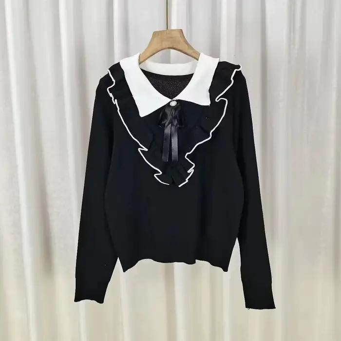 Pull à col bébé pour femmes, nouvelle mode automne hiver 2025, chemise à Base chaude