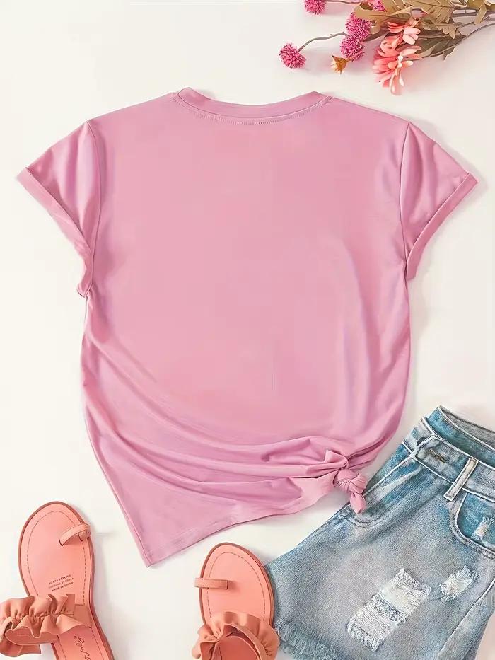 Haut polyvalent à manches courtes pour femmes, élégant, décontracté, col rond, Style sportif d'été, 