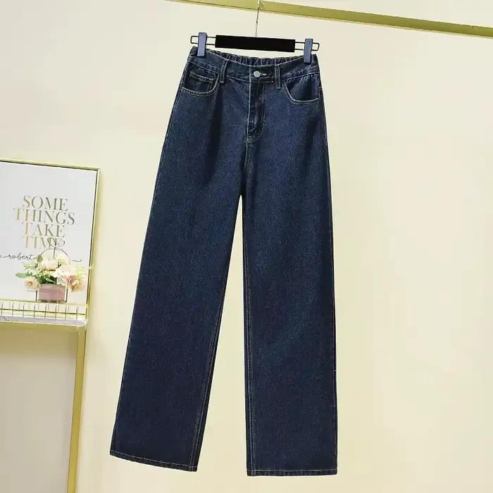 Jean large taille haute pour femme, nouvelle collection automne-hiver 2026, coupe droite décontracté