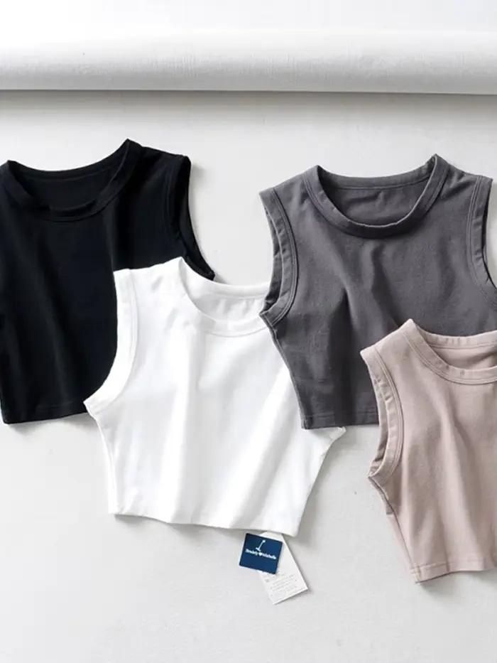 Débardeur vintage sans manches pour femmes, crop-country, noir, punk, sexy, streetwear, été 2024