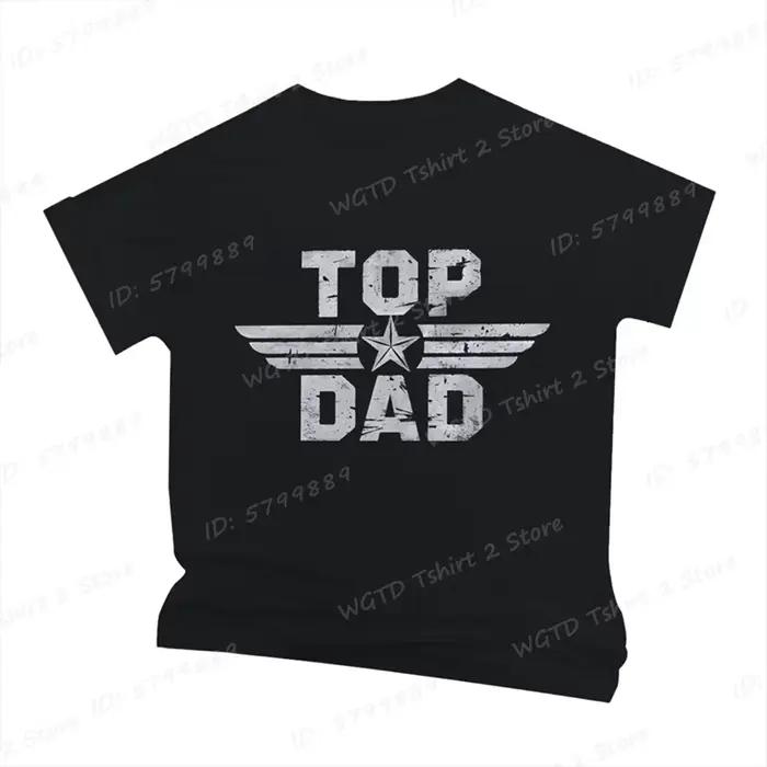 Top Dad Letter Print T-shirt, T-shirts décontractés et confortables à manches courtes et col rond po