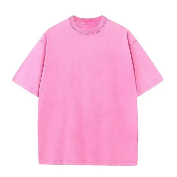 Marque tendance japonaise, couleur terre Batik vieux T-shirt rétro vêtements pour hommes 240g pur co