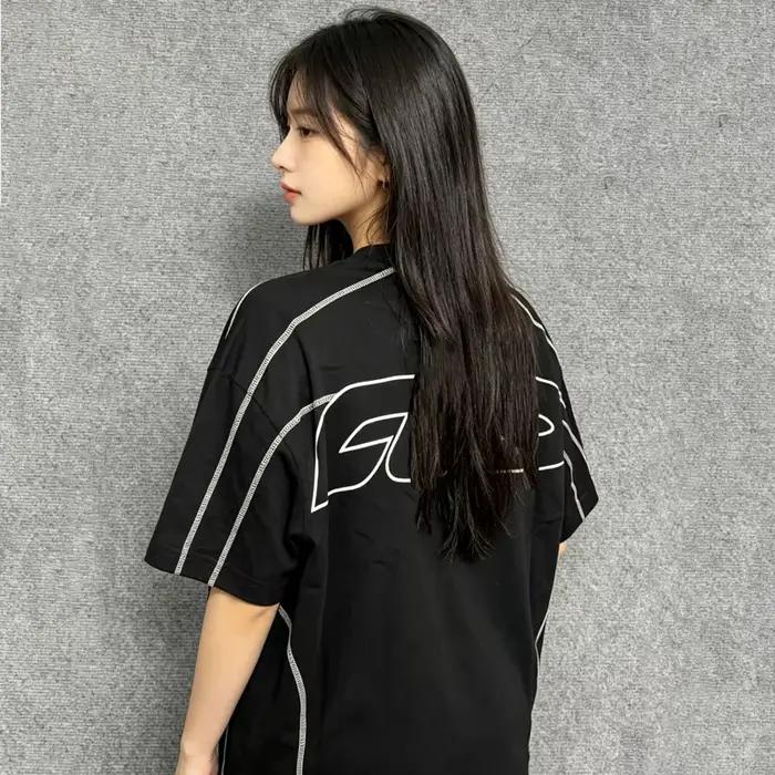 T-shirts imprimés à la mode de style américain, hauts décontractés à manches courtes pour hommes/fem