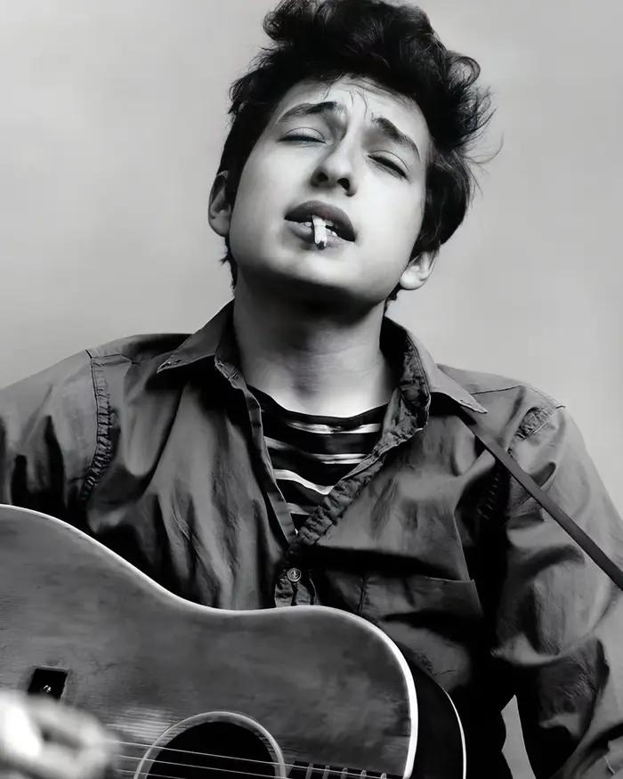 Classique rétro noir et blanc musique étoile Bob Dylan musique Album couverture affiche toile peintu