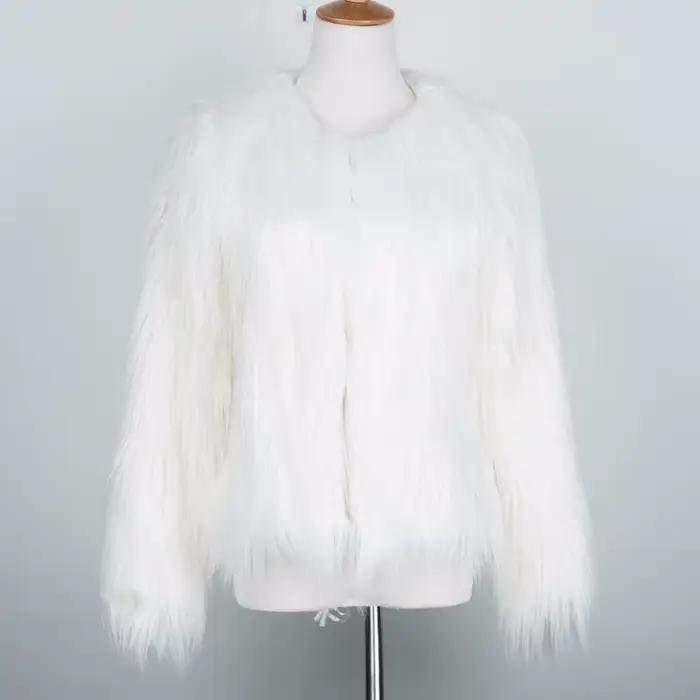 Manteau en Fausse Fourrure pour Femme, Coloré, Rose, Laine d'Agneau, Peau de Mouton Shaggy, Hiver, F