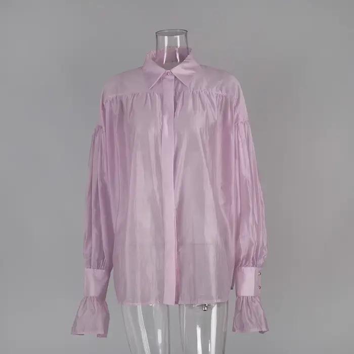 Chemise en Satin français, haut décontracté à manches longues pour femmes, printemps/été 2026