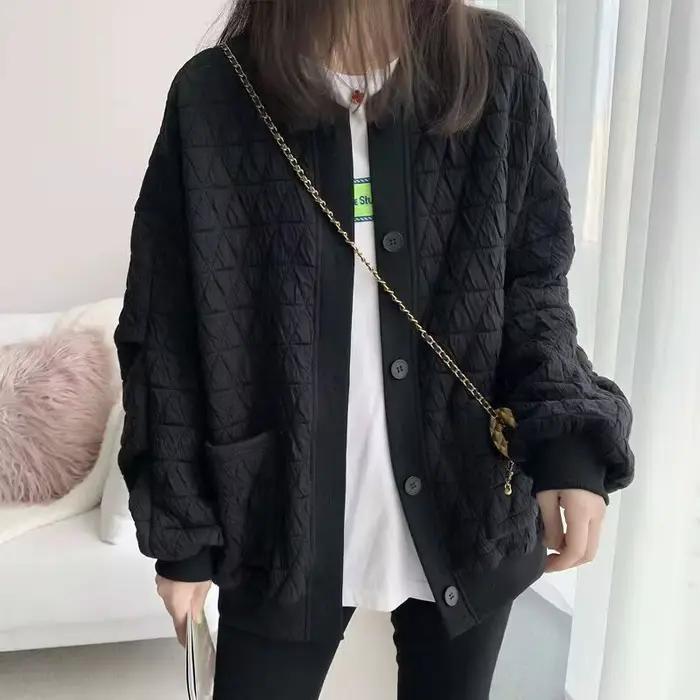 Cardigan Sweatshirt Diamant pour Femme – Nouvelle Collection Printemps 2026 – Coupe Ample Amincissan