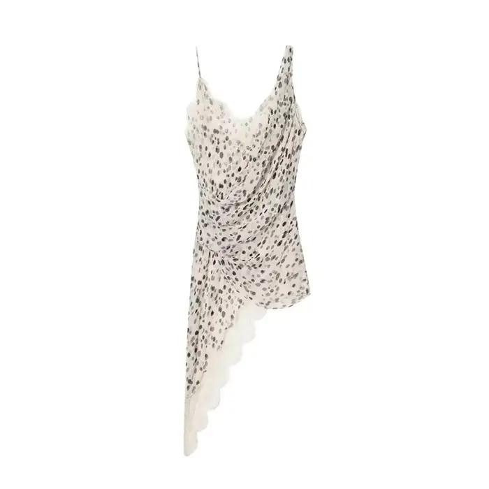 Haut de soutien-gorge asymétrique à pois pour femme, style haute couture, nouvelle collection automn