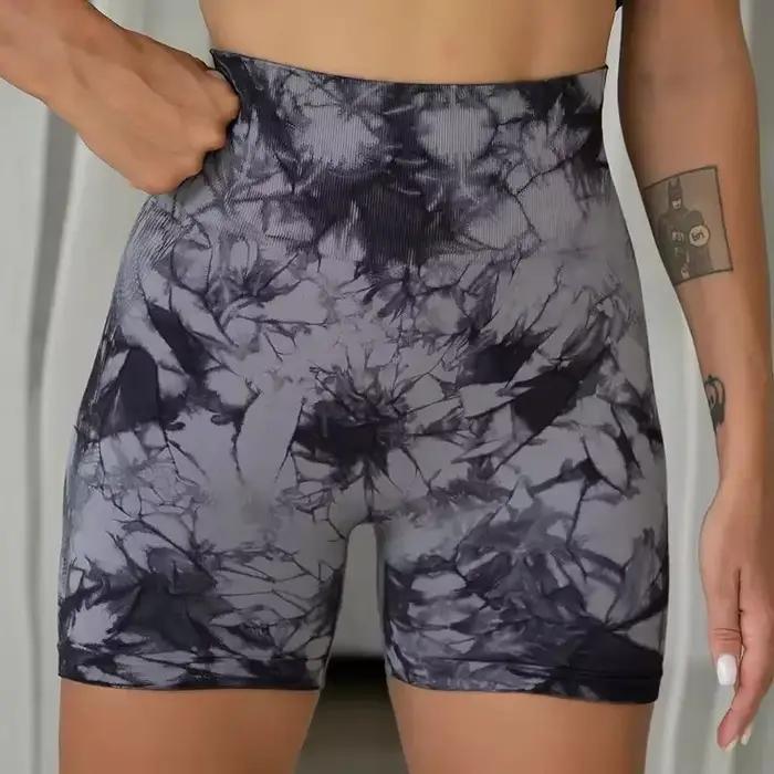 Short de sport sans couture pour femme, pantalon moulant pour le ventre, taille haute, yoga sexy, fi