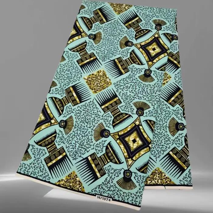 Nouveau Tissu Wax Africain Super Ankara de Qualité Supérieure, Véritables Imprimés, en Coton Doux, S