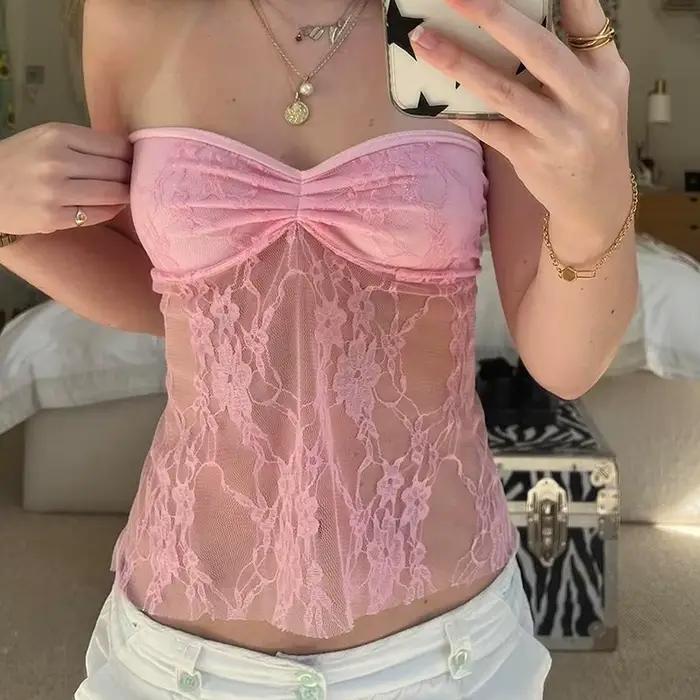 Débardeurs Tube Sexy et Tendance pour Femme, Dos Nu, Effet Baleine, Coupe Ajustée, Ourlet Irrégulier
