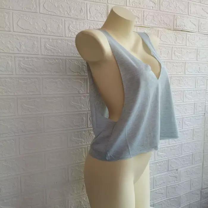 Débardeur sans manches pour femmes, Sexy, ajouré sur le côté, coupe ample, t-shirts courts, Fitness,