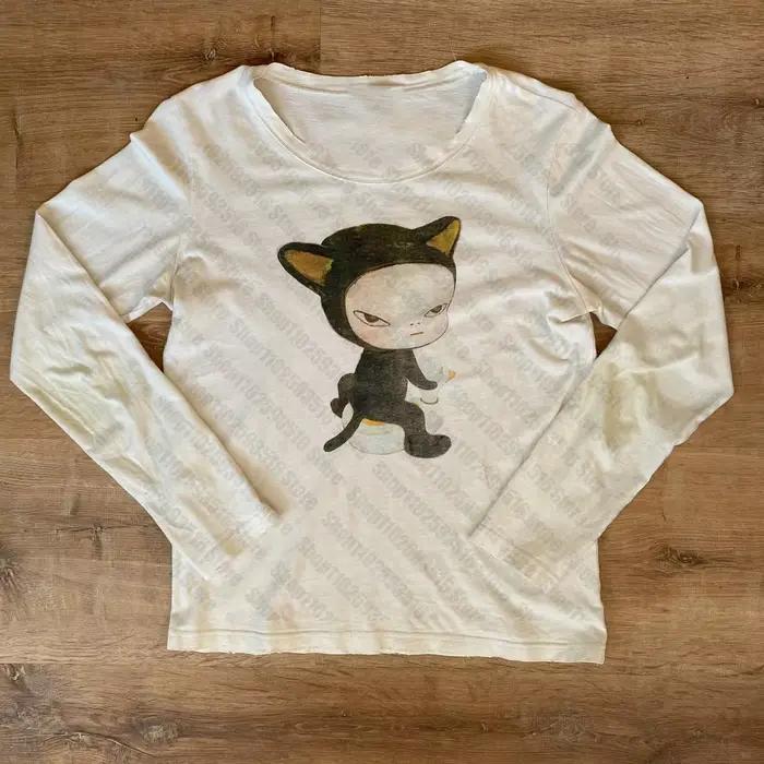 Haut court femmes japonais Y2k Kitty femmes T-shirts Anime fille 2000s vêtements Y2k hauts vêtements