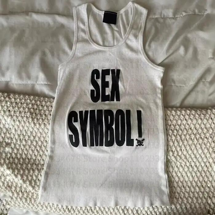 Lettre imprimer débardeurs été hauts blancs pour les femmes dos nu mince sans manches Camisole recad