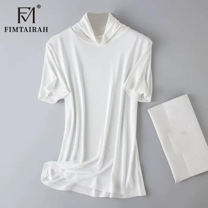 Fimtairah mode soie hauts femmes chemise gilet fond glisse T-shirt minceur