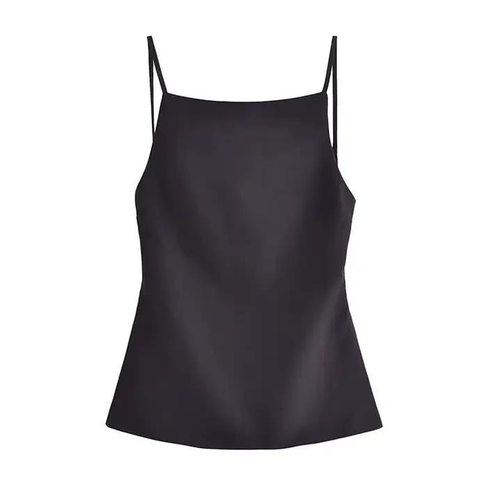 MUJER noir haut dos nu femme sans manches blanc haut court femmes été Sexy hauts femme fête femmes h