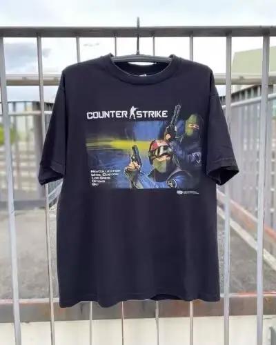 COUNTERSTRIKE 1.6 1999 PROMO VINTAGE lavé noir T-SHIRT pour hommes femmes S-4XL