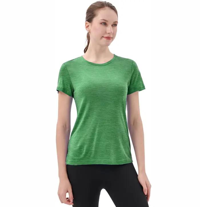 T-shirt 100% laine mérinos pour femme, sous-vêtement en laine mérinos, manches courtes, respirant, a