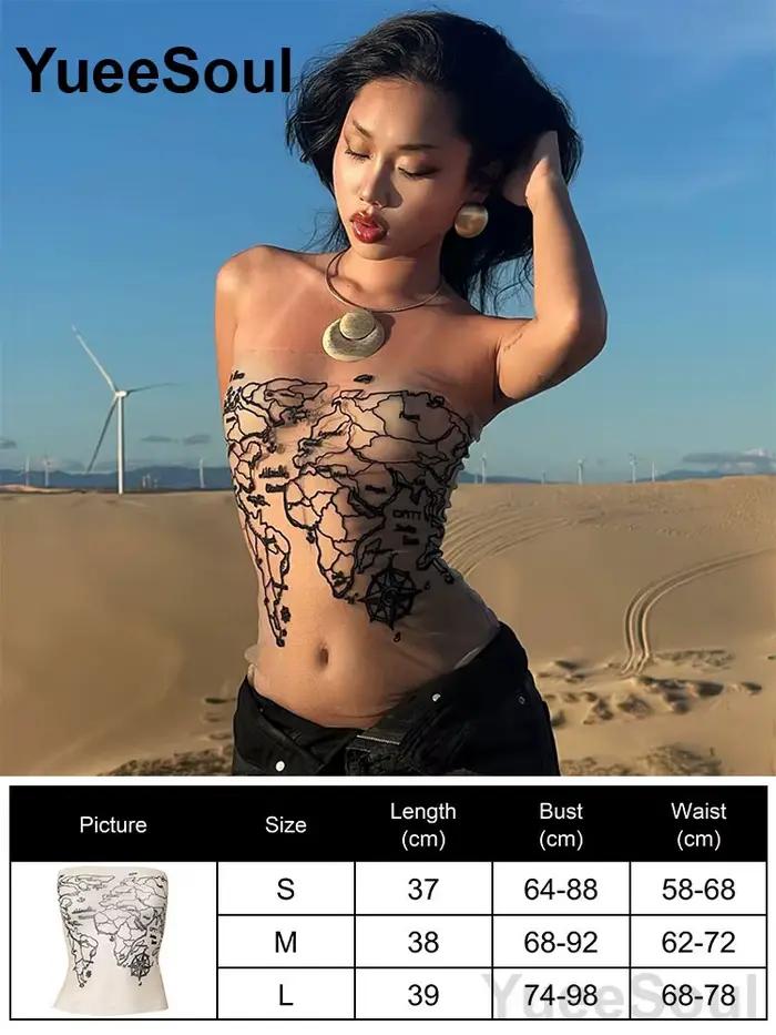 Vintage marron haut court femmes 2025 nouveau imprimé sans manches mince débardeurs été Y2K doux mig