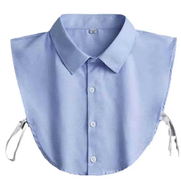 Chemisier à Faux Col Gris pour Adulte, Élégant, à Bord Volanté, Polyvalent, Exquis, Solide, Emballag