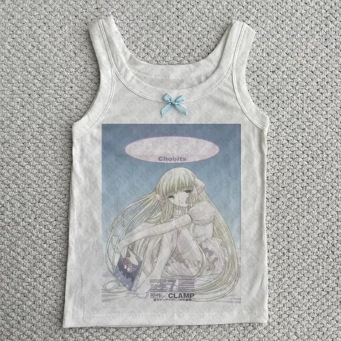 Goth esthétique Vintage Corset débardeur Punk femmes lettre imprimer Grunge Emo filles Camisole haut