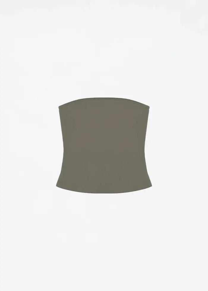 Tank Basic Strapless en tissu très extensible et doux pour la peau Kiko Same Top