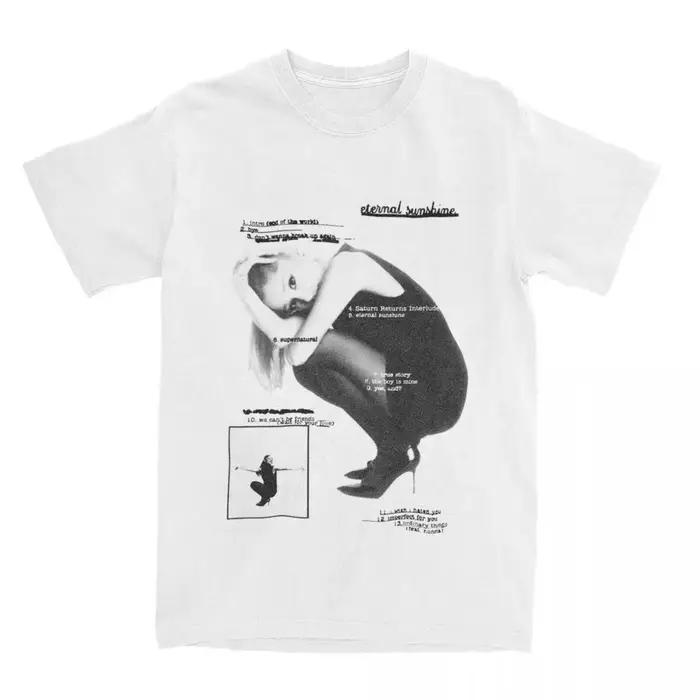T-shirt musical Eternal Sunshine Tracklist, T-shirts d'été Ariana Grandes, T-shirt cool Y2k pour cou