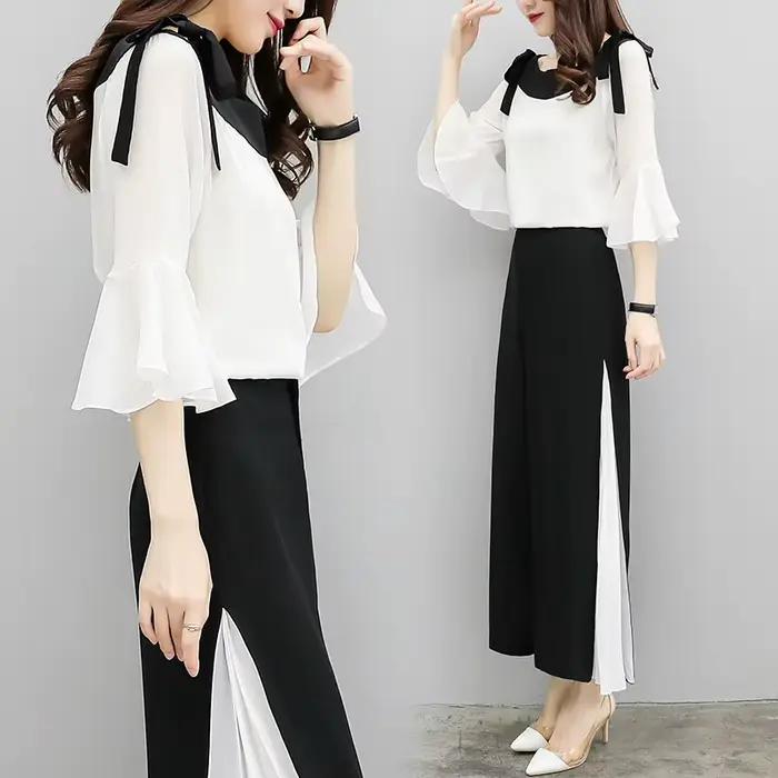 Ensemble haut et pantalon pour femmes, 2 pièces, Streetwear Y2k, esthétique, nouveaux groupes assort