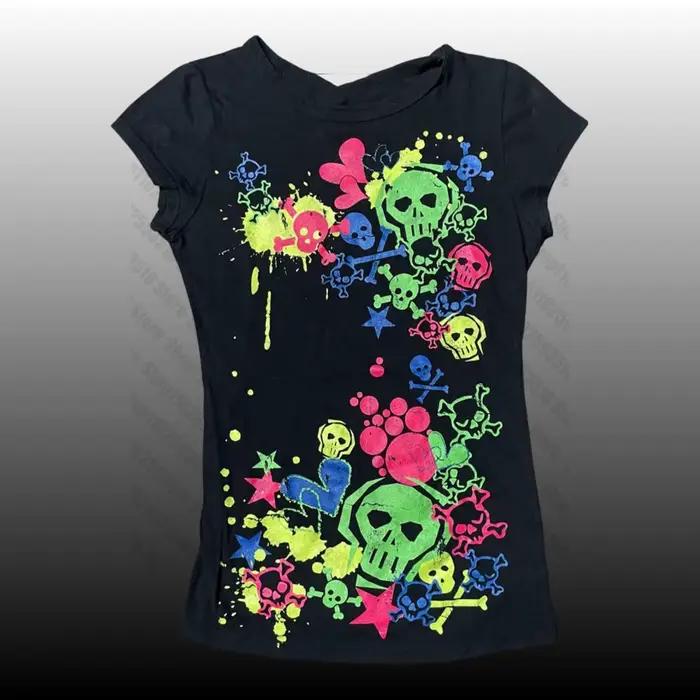 Haut court gothique pour femmes, vêtements pour femmes, t-shirts Anime Baby, Y2K Kitty années 2000, 