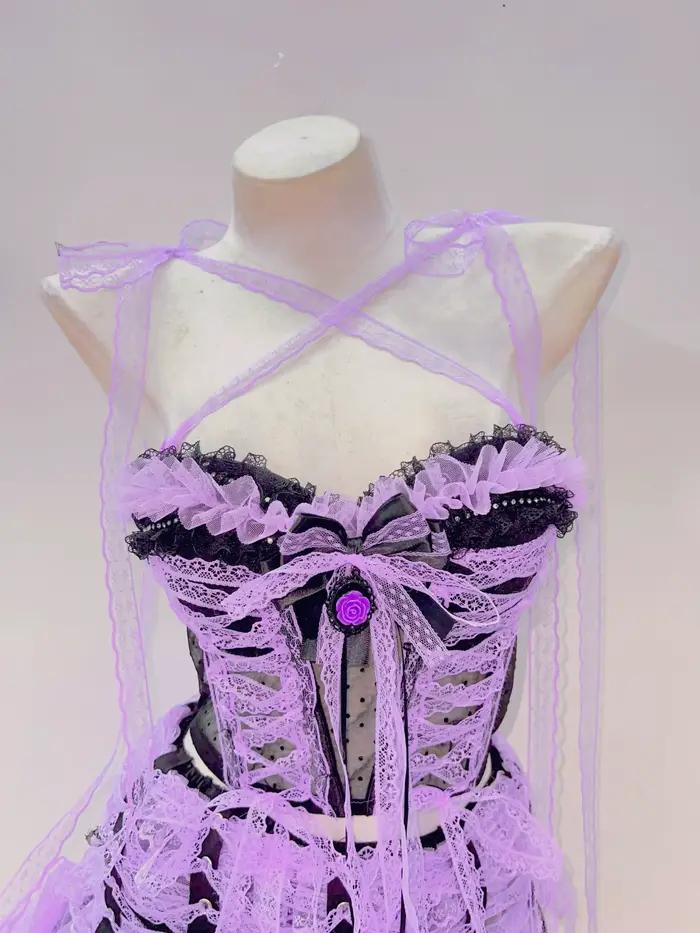 Bustier Gothique Rose à la Mode pour Fille, Haut Court, Lolita Précieux, Y2k, Y-e
