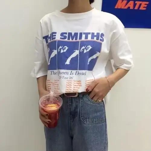 The Smiths T-Shirts hauts t-shirts rétro femmes Pop Indie Punk Rock groupe Morrissey nouveau T-Shirt