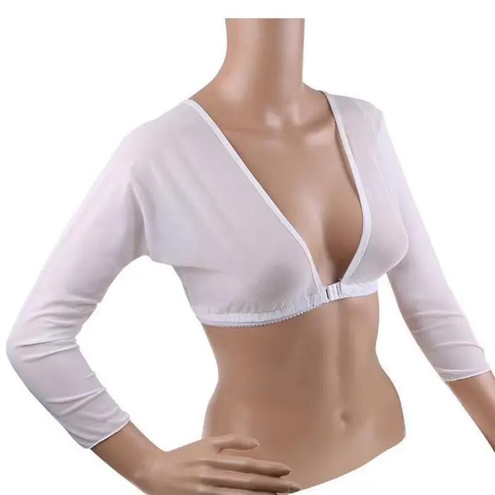 Hauts pour femmes à manches longues, style mode, avec boutons sur le devant, en maille, blancs, avec