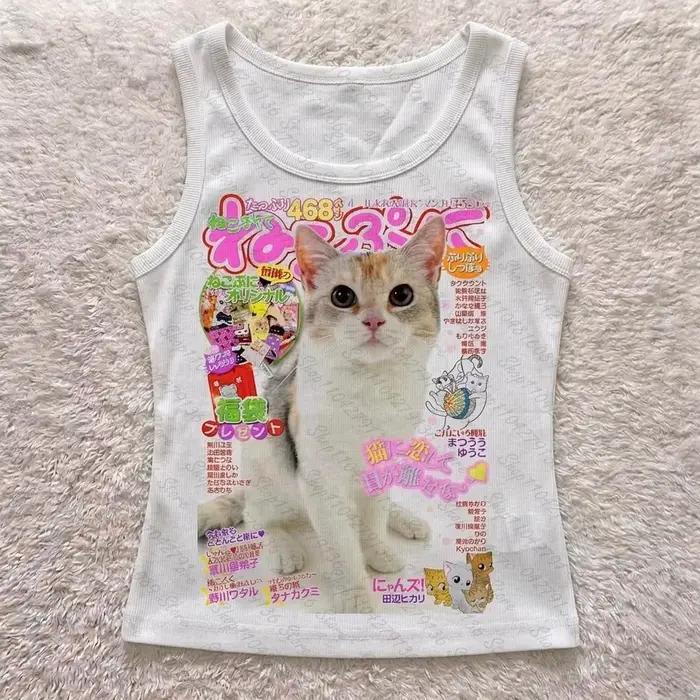 Débardeurs et hauts imprimés pour femme, Crop Top, Vêtements style Grunge, Corset, Streetwear, Baby 