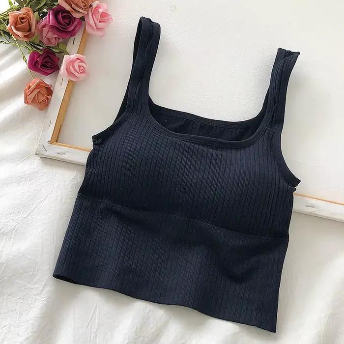 Soutien-gorge élastique sans couture pour femme, haut basique, décontracté, Streetwear, mode féminin