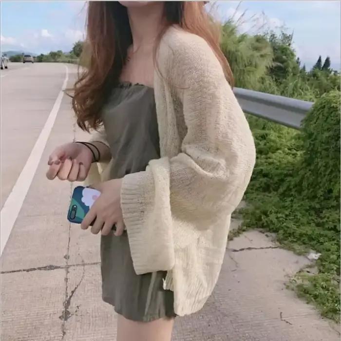 Cardigan en tricot court pour femmes, pull Y2k, manteau adt, cardigan Swcirculation, cardigans corée