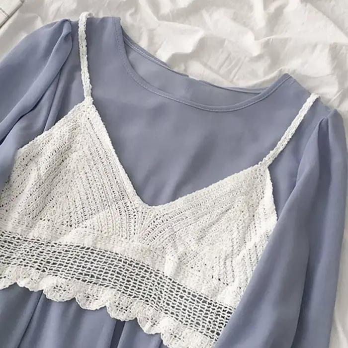 Camisole en fibre de crochet pour femme, col en V, court, style bohème, glaHot, Go-Tassel, vêtements