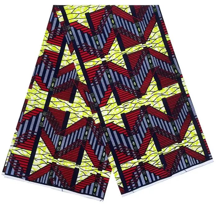 Tissu Batik Ankara en coton pour robe, tissu imprimé de cire africaine, artisanat doré, tissu bronza
