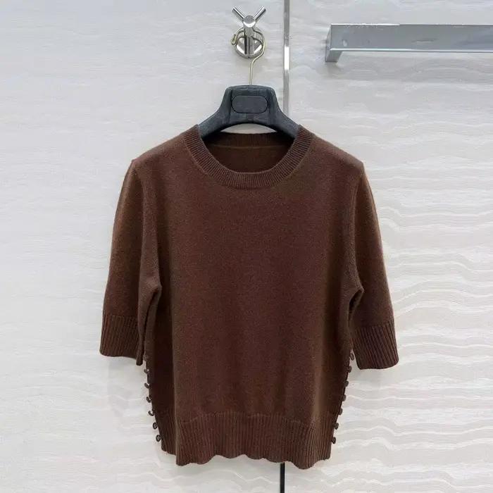 Nouvelle Collection Été 2026 : Hauts en Cachemire Tricotés pour Femme – Élégants, Col Rond, Manches 