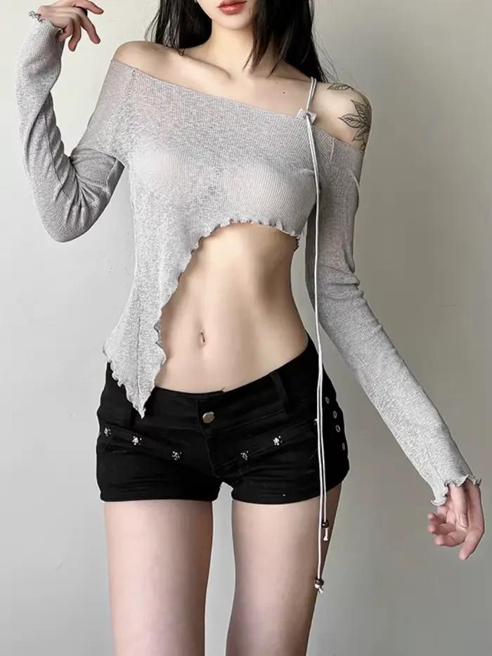 T-shirt asymétrique pour femmes