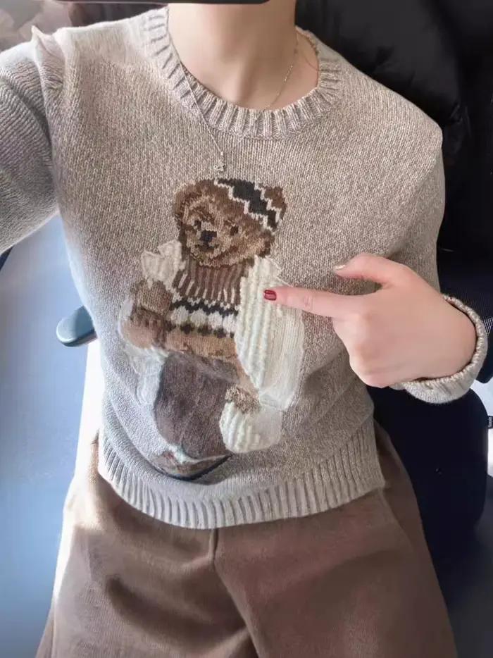 Pull tricoté en pur coton pour femme