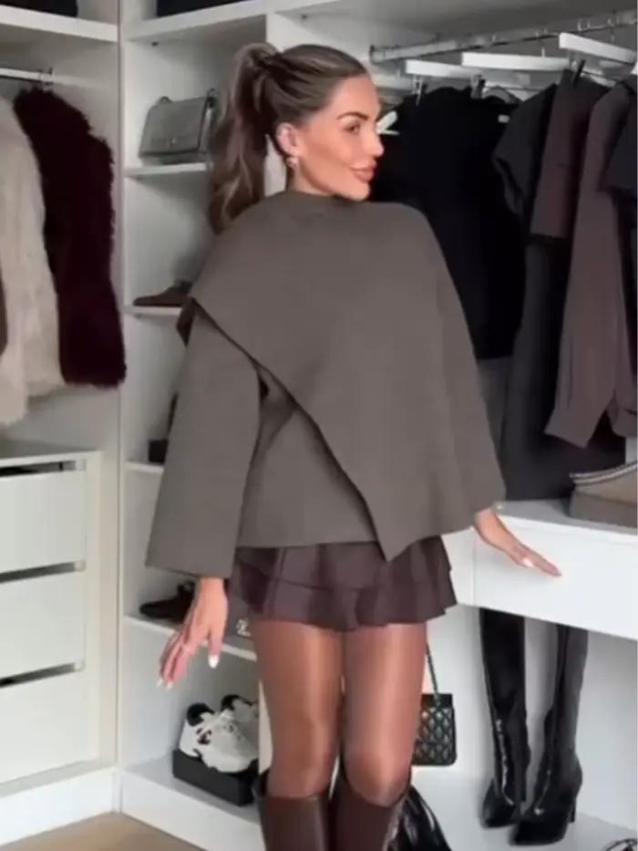 HH – Cardigan tricoté ample pour femme