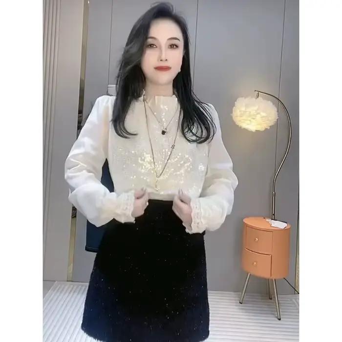 Chemise à paillettes pour femmes