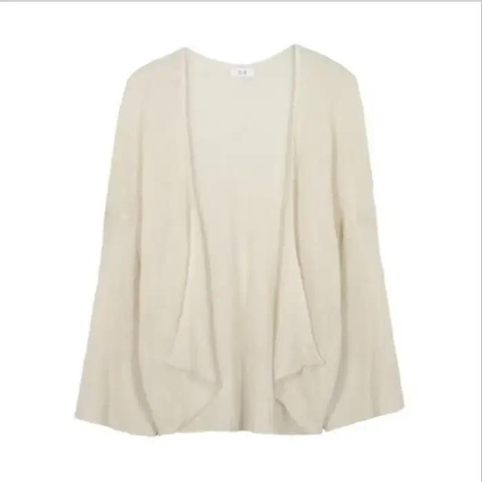 Cardigan Moonbiffy en polyester et coton, coupe ample, col rond ou en V, pour femmes junior, été ou printemps automne, occasions spéciales
