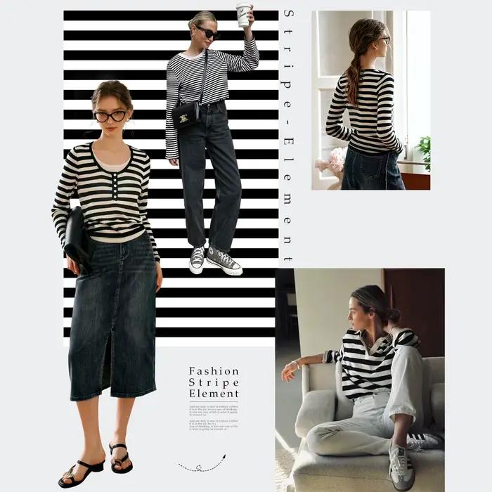 OLrain français rayé pull femme 2024 automne nouveau faux deux pièces à manches longues chemise Simple tricoté femmes vêtements O24QZ88622