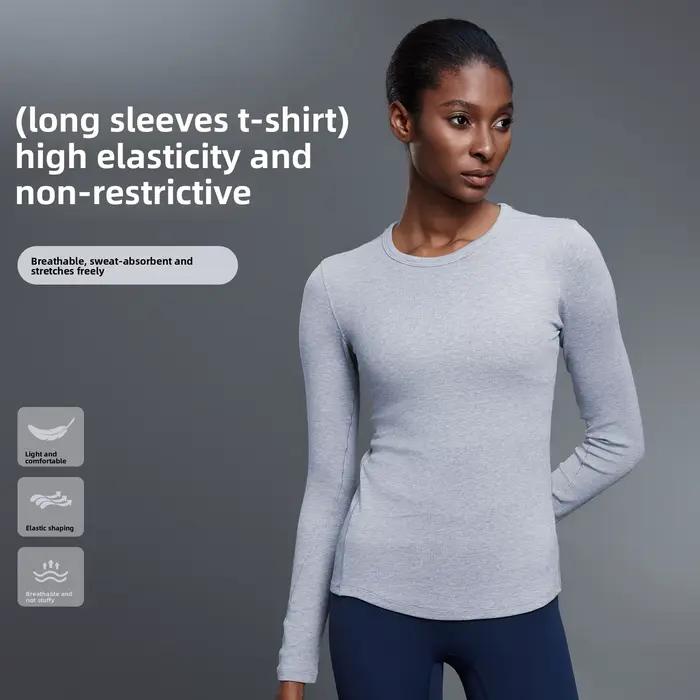 T-shirt de sport à manches longues pour femmes