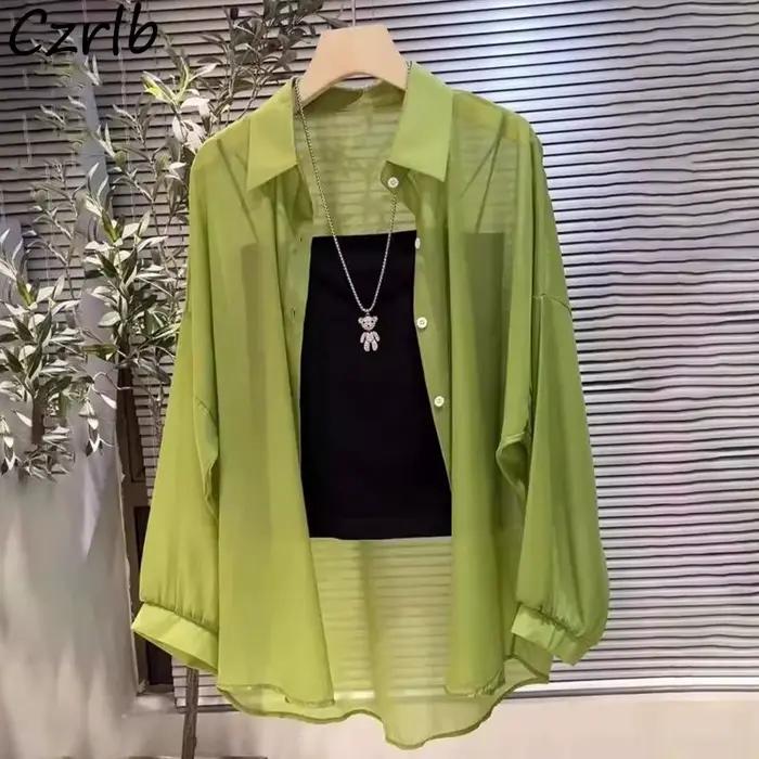 Chemise transparente pour femmes