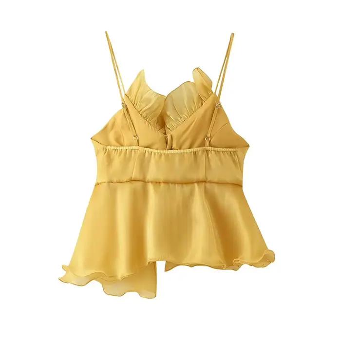TFAFXY 2026 Nouvelle Collection Été Femme – Débardeur Court à Fleurs