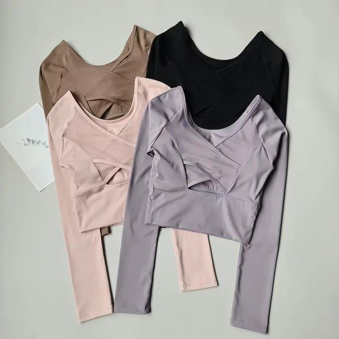 Haut de sport intégré avec soutien-gorge pour femme