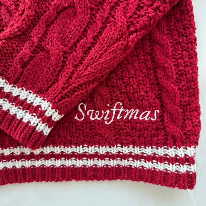 Cardigan Rouge Brodé d'Etoiles Pour Femme Décontracté En Acrylique Et Polyester Pour Les Fêtes De Fin D'Année Occasions Spéciales Et Tenues Polyvalentes