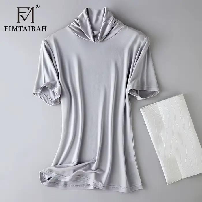 Fimtairah mode soie hauts femmes chemise gilet fond glisse T-shirt minceur